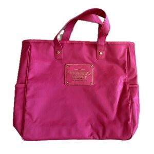 EUC Victoria's Secret Tote Hot Pink Nylon "Love" "The Sexiest on Earth"